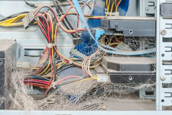 image of a dusty old desktop computer