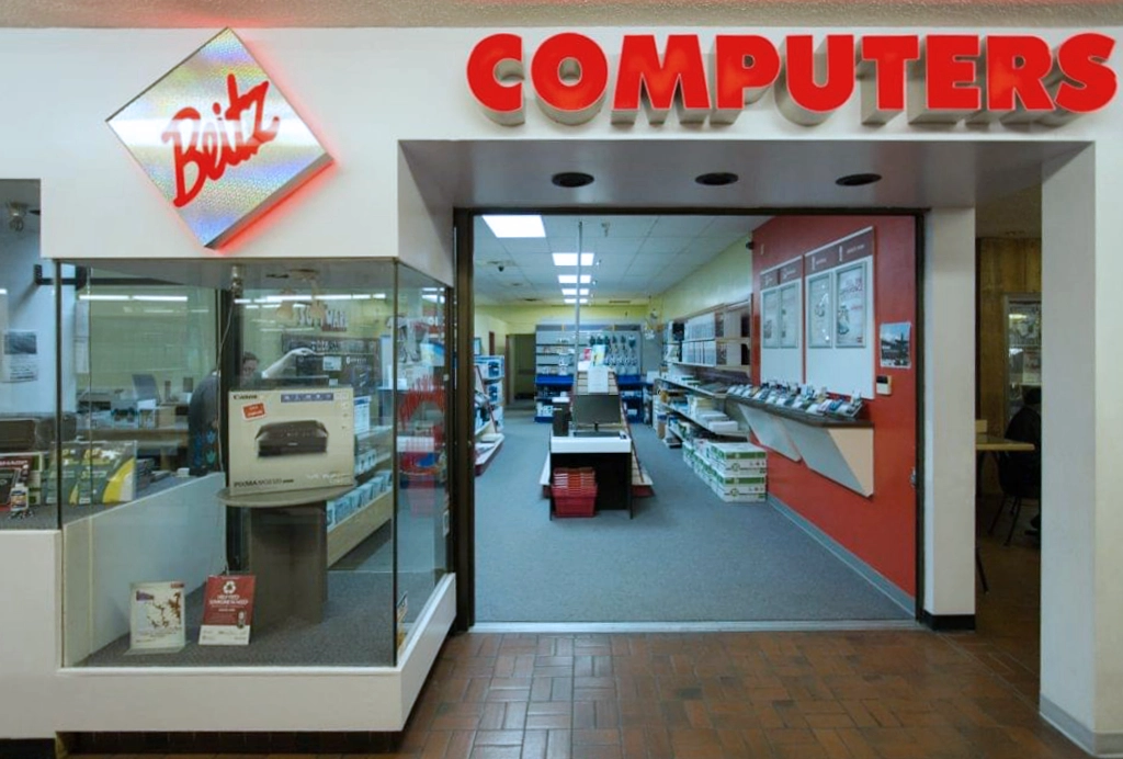 Front entrance of Beitz Computers and Office Supplies in Kitimat BC