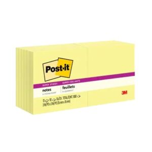 Post-it Super Sticky Notes 3" x 3". 12/pack